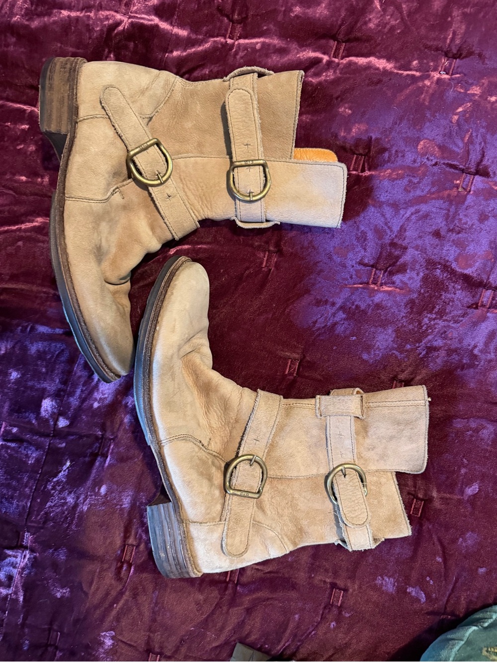 Fiorentini + Baker Soft Suede in Tan Eternity Boot 38.5 fits like 8.5/9